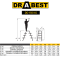 Двостороння алюмінієва драбина Drabest PRO 2х4 150 кг