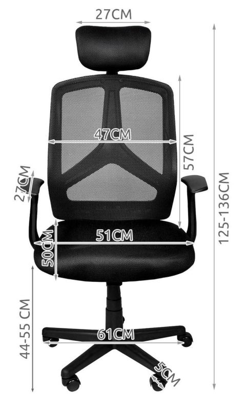 Офісне крісло MALATEC 8981 Чорний