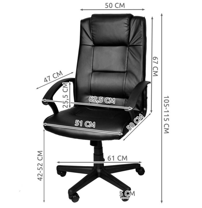 Офісне крісло MALATEC 8982 Чорний