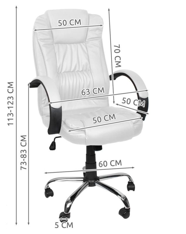 Офісне крісло MALATEC 8984 Білий