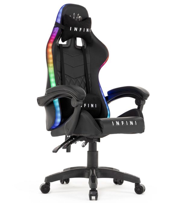Компьютерное кресло Extreme INFINI FIVE с LED подсветкой Черный