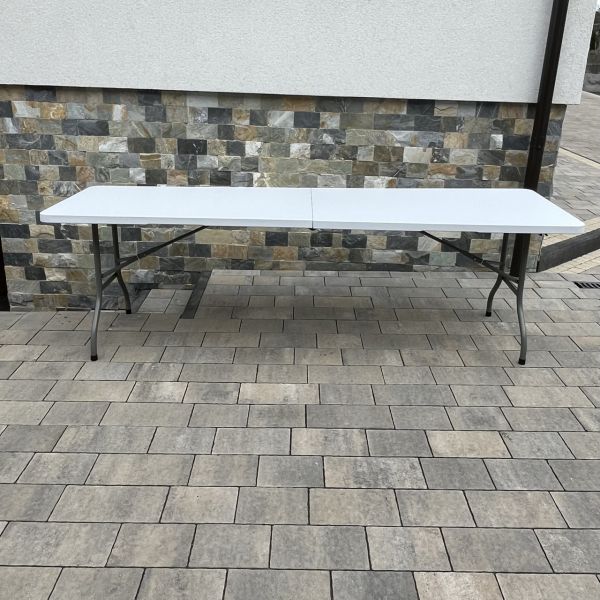 Садовый стол раскладной HTF242 244х76х74 см Светло-серый