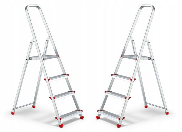 Одностороння алюмінієва драбина HIGHER 4-ступенева 125 кг