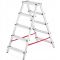 Двостороння алюмінієва драбина HIGHER 2х6 125 кг