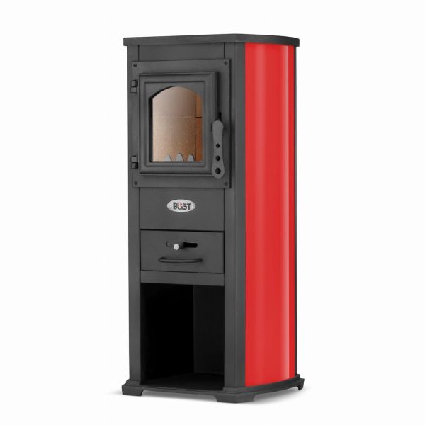 Стальная каминная печь BLIST Ekonomik Lux 8,5 кВт Красный