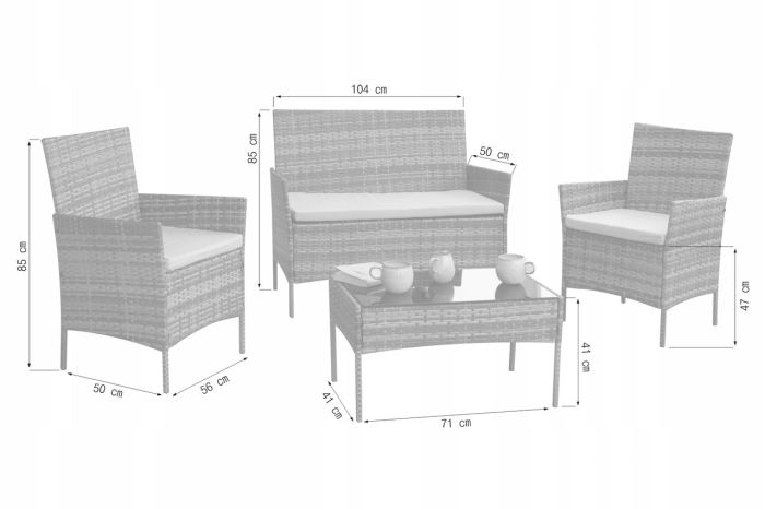 Комплект садовой мебели IdealGarden SFS010 Черный