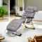 Садовый шезлонг тканевый + матрас IdealGarden CT-SF02-LG-Y Серый