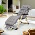 Садовый шезлонг тканевый + матрас IdealGarden CT-SF02-LG-Y Серый