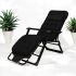 Садовий шезлонг тканинний + матрац IdealGarden CT-SF02-BK-B Чорний