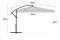 Парасоля садова з нахилом Ideal Garden YN7011 Світло-сірий