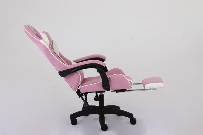 Комп'ютерне крісло із тканини Infini Core Рожево-білий