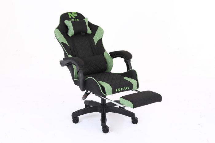 Комп'ютерне крісло із тканини Infini Core Чорно-зелений