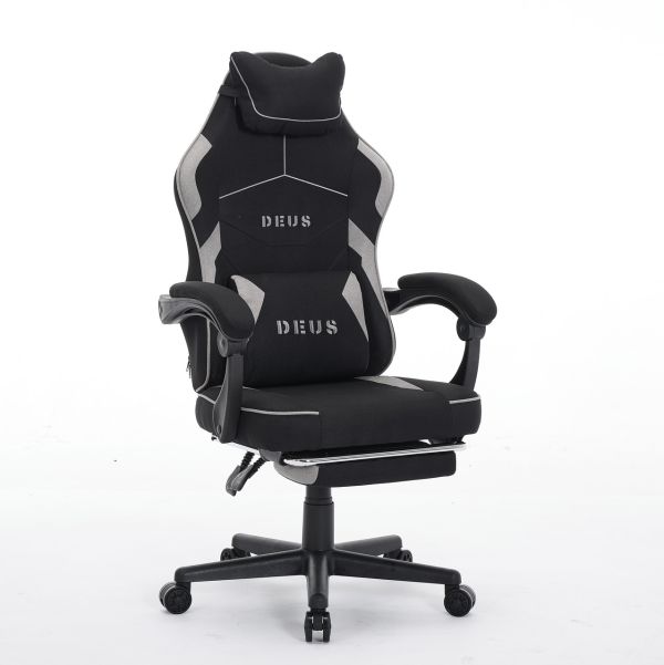 Комп'ютерне крісло із тканини Deus Edge Чорно-сірий