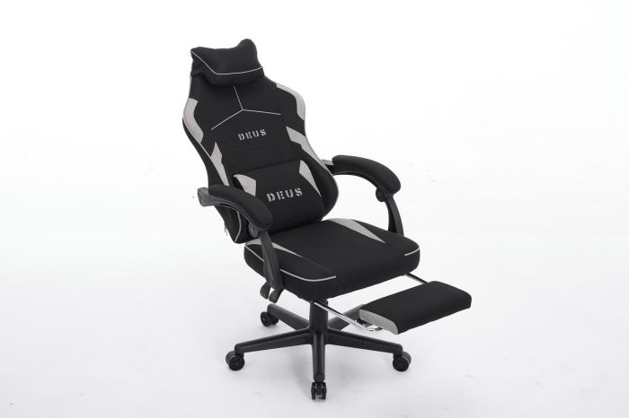 Комп'ютерне крісло із тканини Deus Edge Чорно-сірий