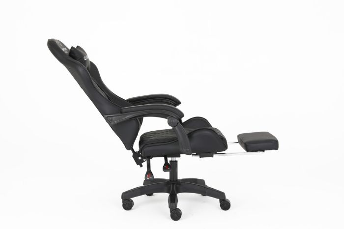 Комп‘ютерне крісло із підставкою для ніг CARBON Quattro Gaming Чорний