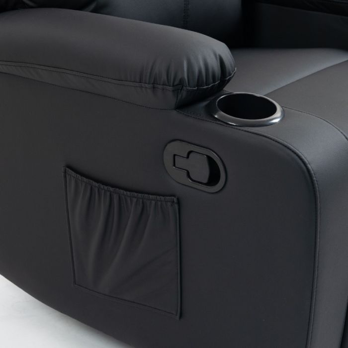 Розкладне крісло-ліжко VERO з підставкою для ніг Чорний