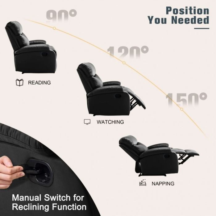 Розкладне крісло-ліжко VERO з підставкою для ніг Сірий