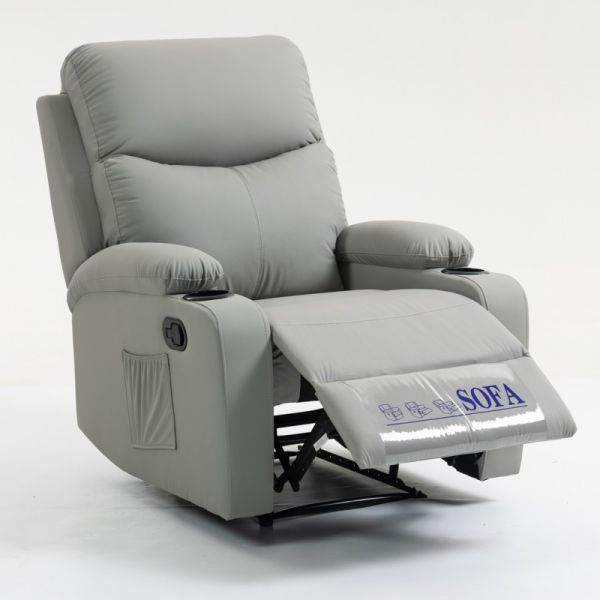 Розкладне крісло-ліжко VERO з підставкою для ніг Сірий