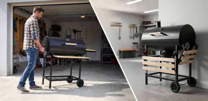 Садовий гриль-бочка Berdsen BD-895 Чорний