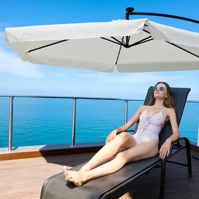 Парасоля садова з нахилом Ecarla OGP10 Кремовий