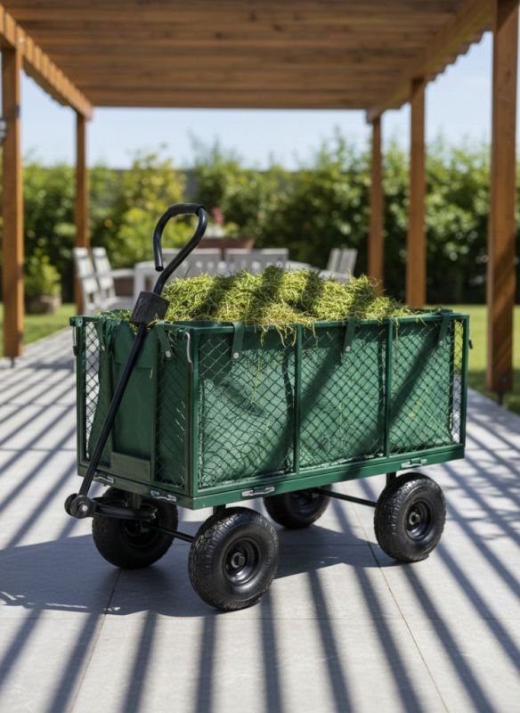 Транспортний візок садовий + брезент Ideal Garden NC001 102х52х41 см | 250 кг