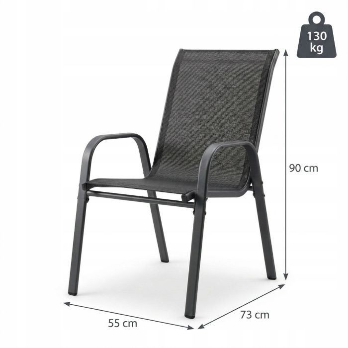 Комплект 4 садових крісел Ideal Garden AY004-4 Чорний