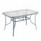 Скляний садовий обідній стіл для тераси Ideal Garden AY014 150х90 см Сірий