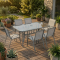 Набір садових меблів Ideal Garden AY016 стіл + 6 крісел | Сірий