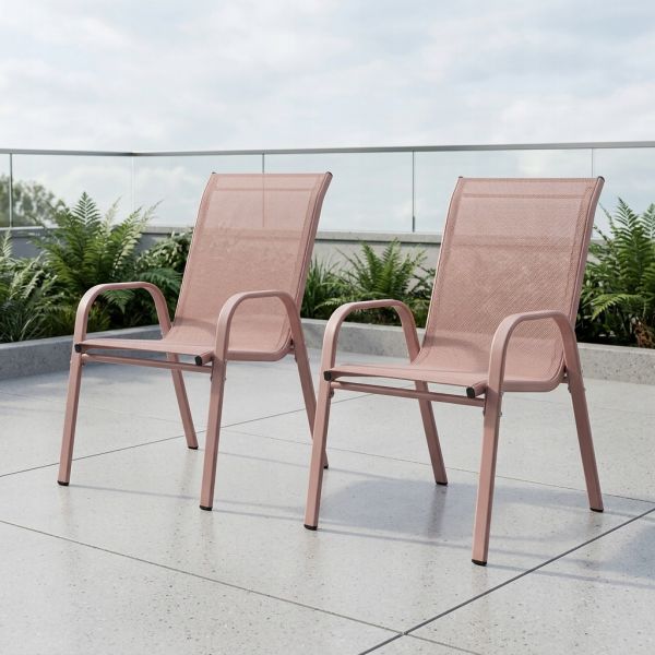 Комплект 2 садових крісел Ideal Garden AY004-2 Рожевий