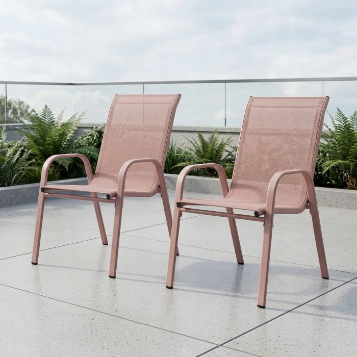 Комплект 2 садових крісел Ideal Garden AY004-2 Рожевий