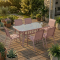 Набір садових меблів Ideal Garden AY016 стіл + 6 крісел | Рожевий