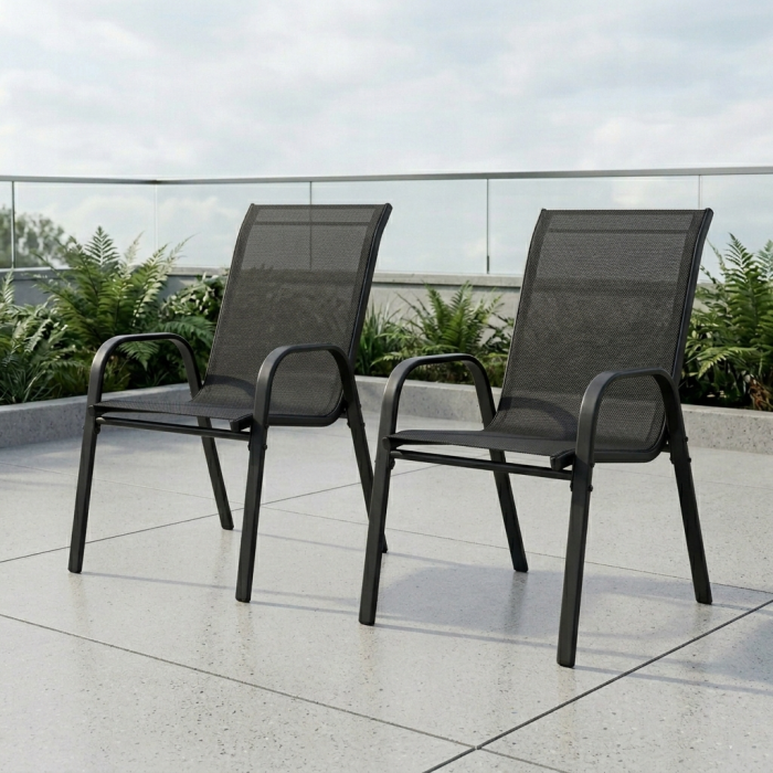 Комплект 2 садових крісел Ideal Garden AY004-2 Чорний