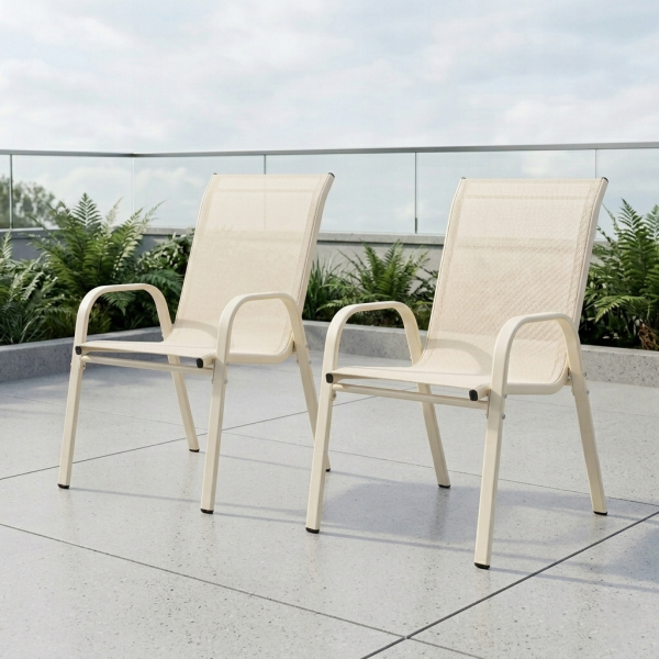 Комплект 2 садових крісел Ideal Garden AY004-2 Бежевий