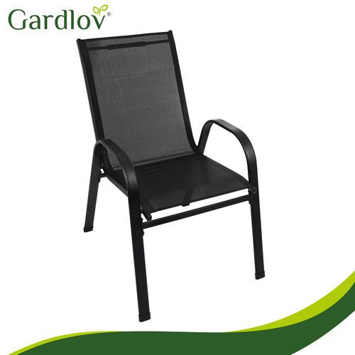 Комплект 4 садових крісел Gardlov 27566 Чорний