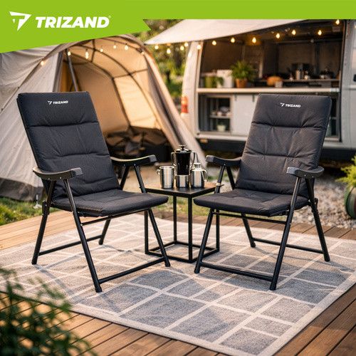 Набір 2 розкладних крісел Trizand 27610 Чорний